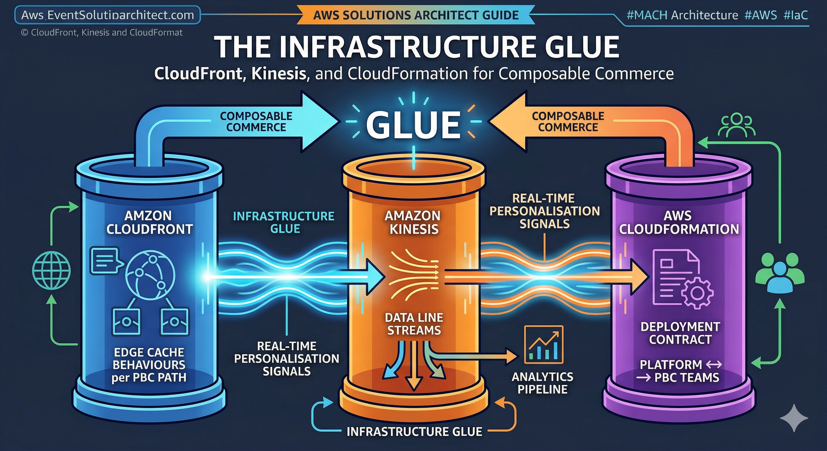 Preview The Infrastructure Glue: CloudFront, Kinesis and CloudFormation for Composable Commerce
