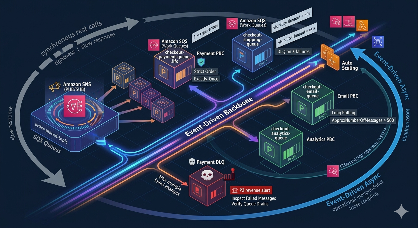 Preview SQS, SNS and the Event-Driven Backbone of Composable Commerce