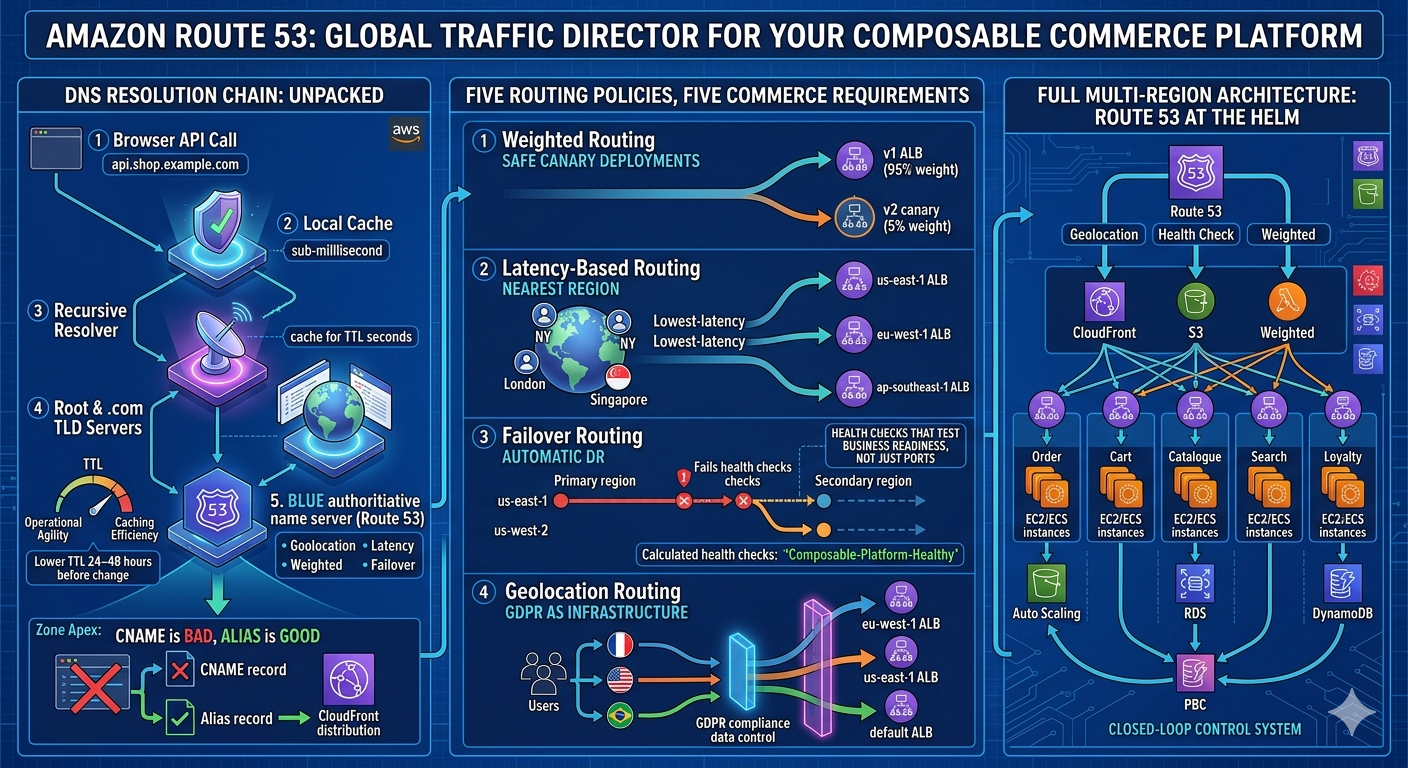 Preview Route 53 as the Global Traffic Director for Your Composable Commerce Platform