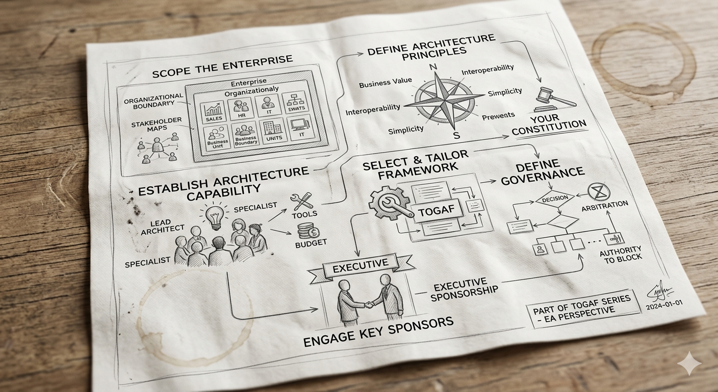 Preview Before You Draw a Single Diagram: The TOGAF Preliminary Phase